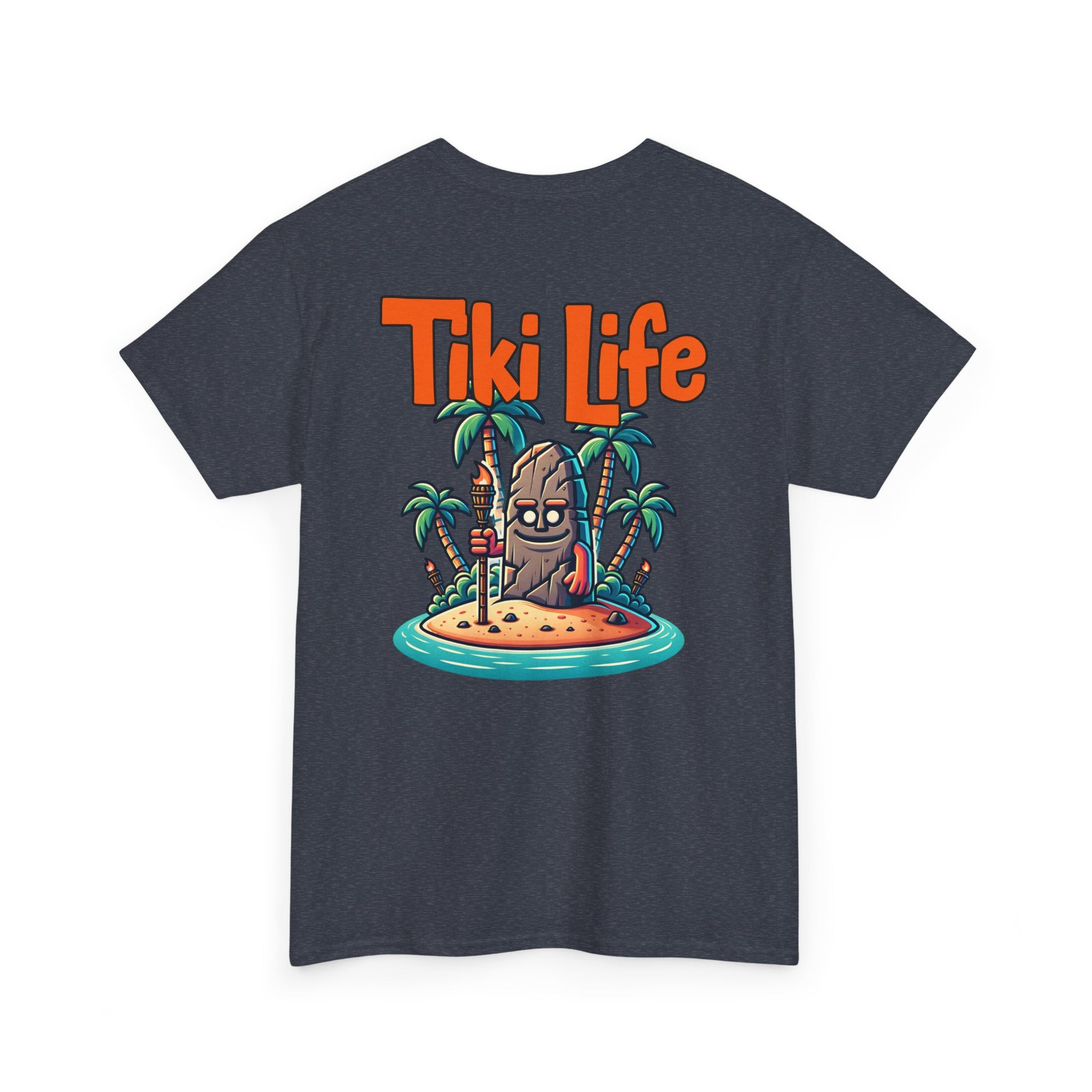 Tiki Life Island Tee - Unisex Heavy Cotton T-Shirt - Caribbean Rays