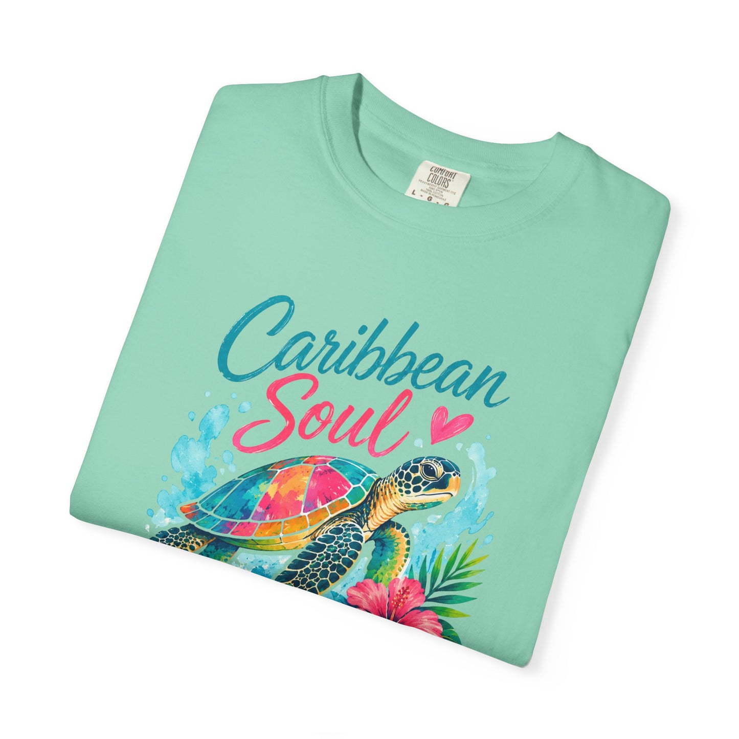 Caribbean Soul T-Shirt — Sea Turtle Floral Tropical Tee