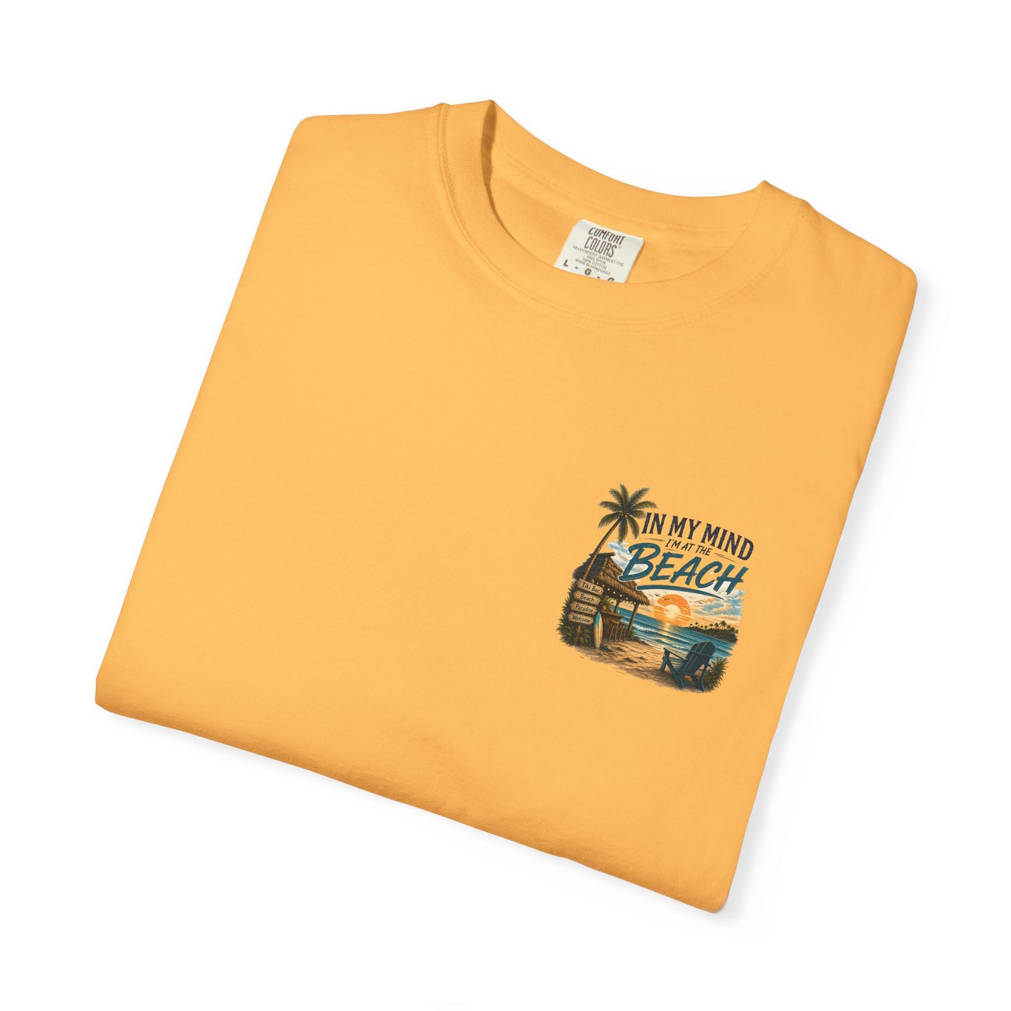 Beach Sunset T-Shirt — "In My Mind I'm at the Beach" Vintage Coastal Tee