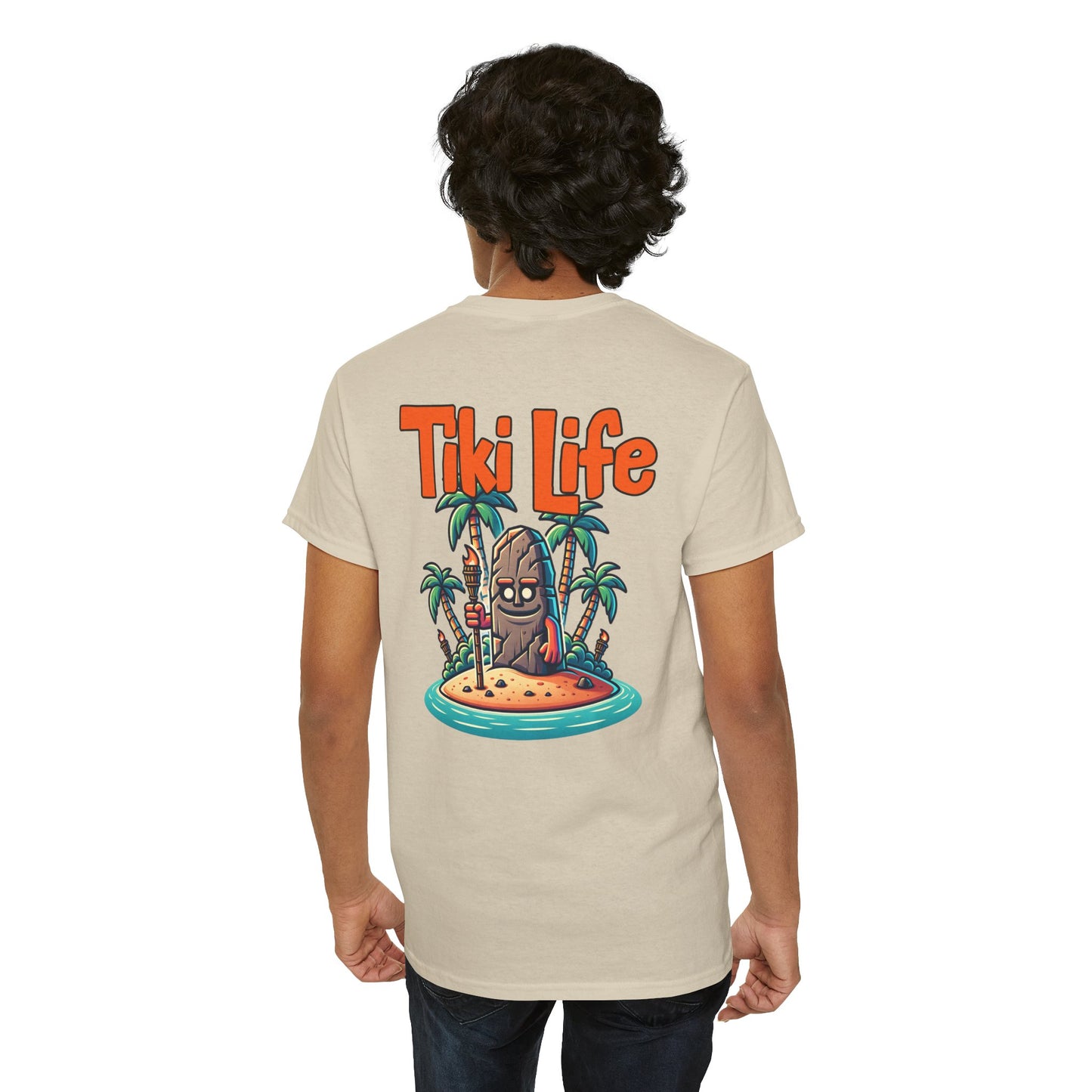 Tiki Life Island Tee - Unisex Heavy Cotton T-Shirt