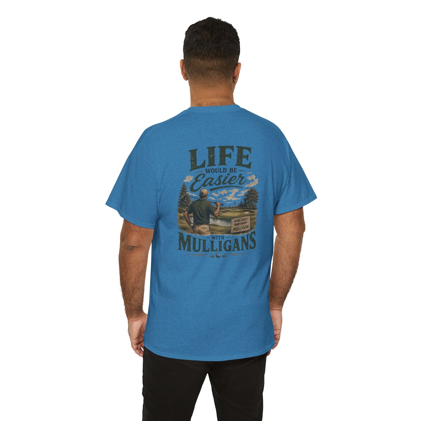 Mulligans Golf T-Shirt — “Life Would Be Easier With Mulligans” Vintage Golf Tee