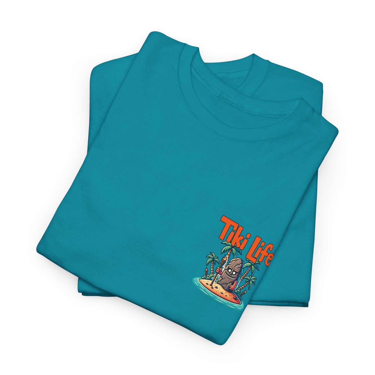 Tiki Life Island Tee - Unisex Heavy Cotton T-Shirt