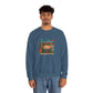 Tiki Bar Crewneck Sweatshirt — Retro Tropical Sunset Design
