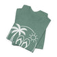 Beach Flip Flop Palm Circle Graphic Tee