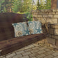 Coastal Shells Outdoor Pillow — Nautical Starfish & Seaweed Patio Cushion