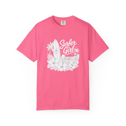 Surfer Girl Graphic Tee — Vintage Beach Surf T‑Shirt