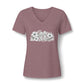 Floral Flip-Flop V-Neck Tee — Women's Tropical Beach Shirt