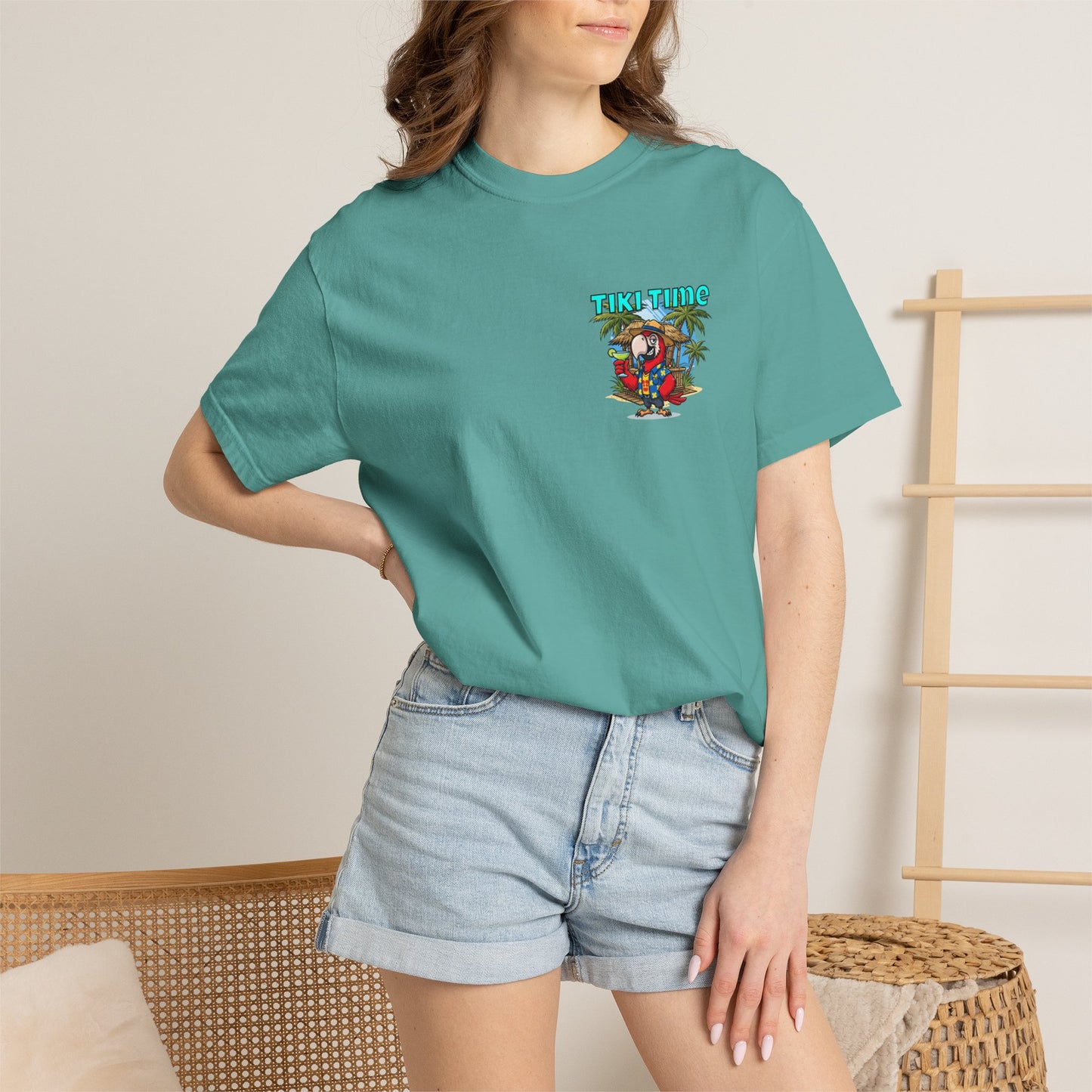 Tiki Time Party Parrot T-Shirt