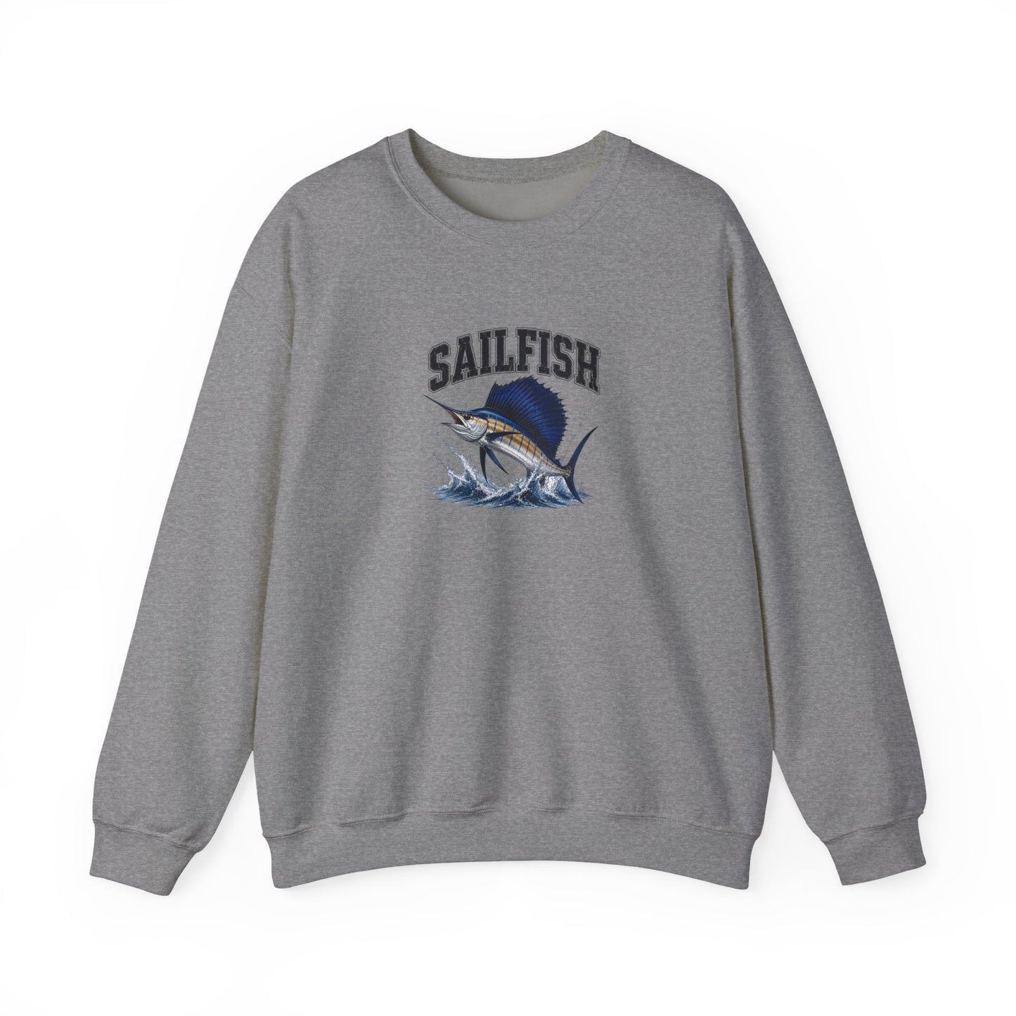Sailfish Graphic Sweatshirt – Vintage Marlin Fishing Crewneck