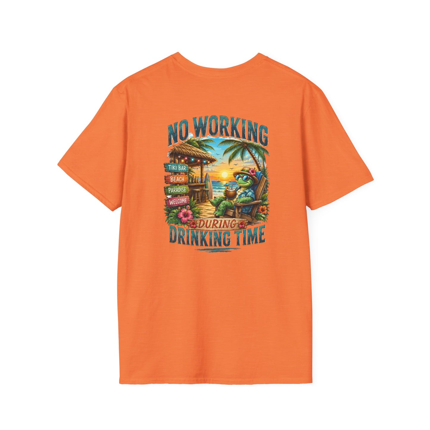 No Working During Drinking Time Unisex Softstyle T-Shirt