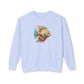 Beach Club Vibrant Fish Art Unisex Lightweight Crewneck Sweatshirt