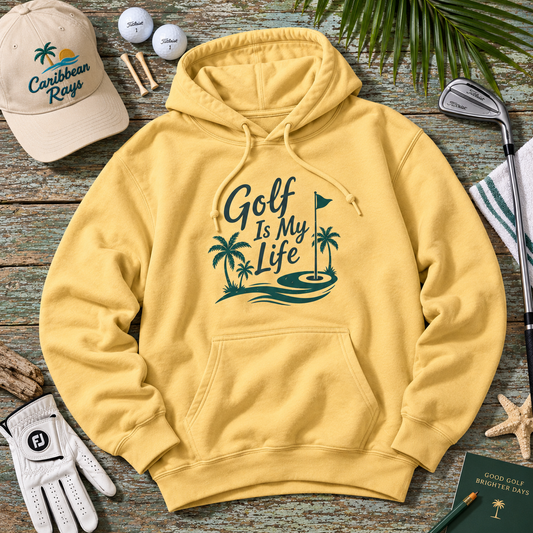Golf Is My Life Hoodie — Tropical Palm Golf Pullover