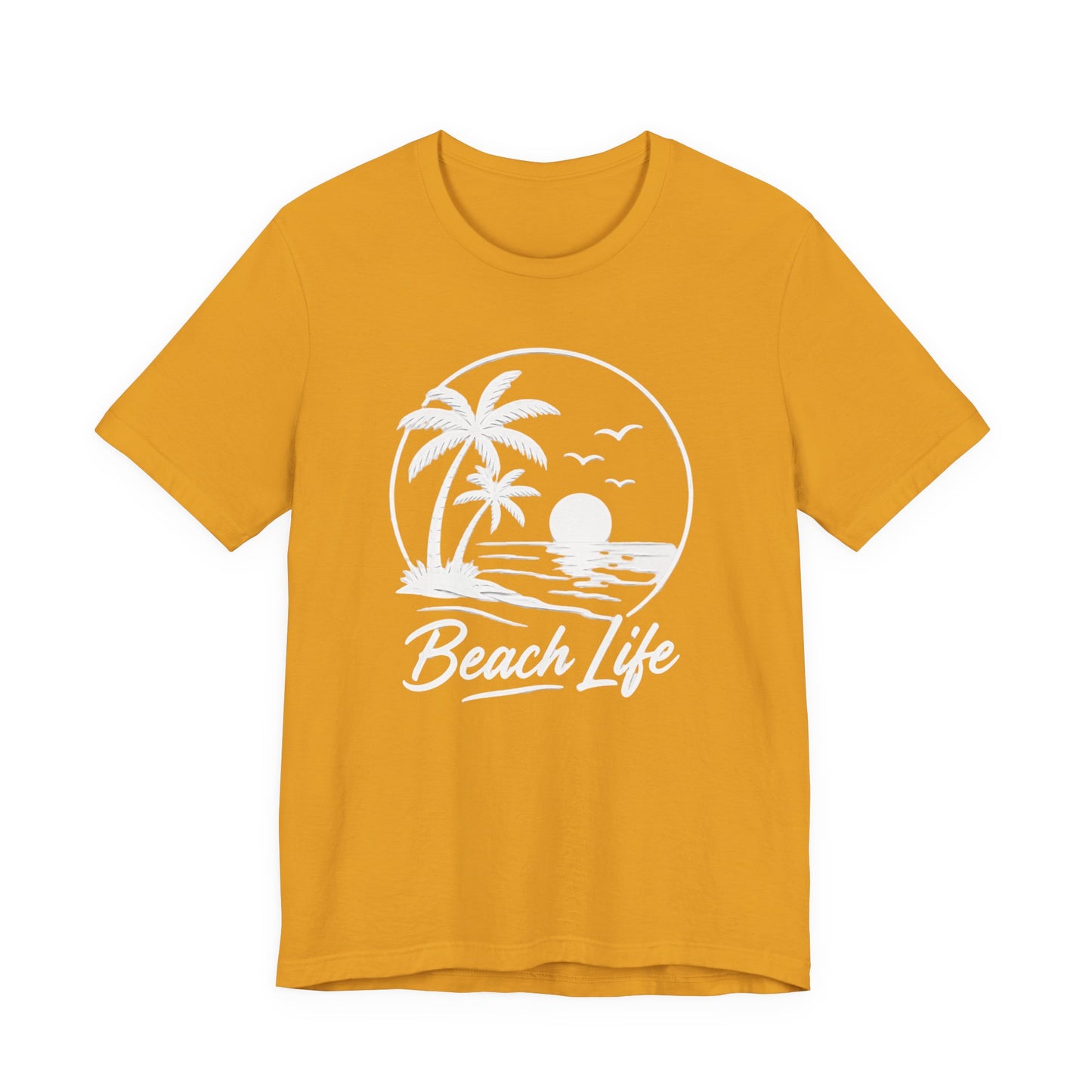Beach Life T-Shirt – Palm Tree Sunset Graphic Tee