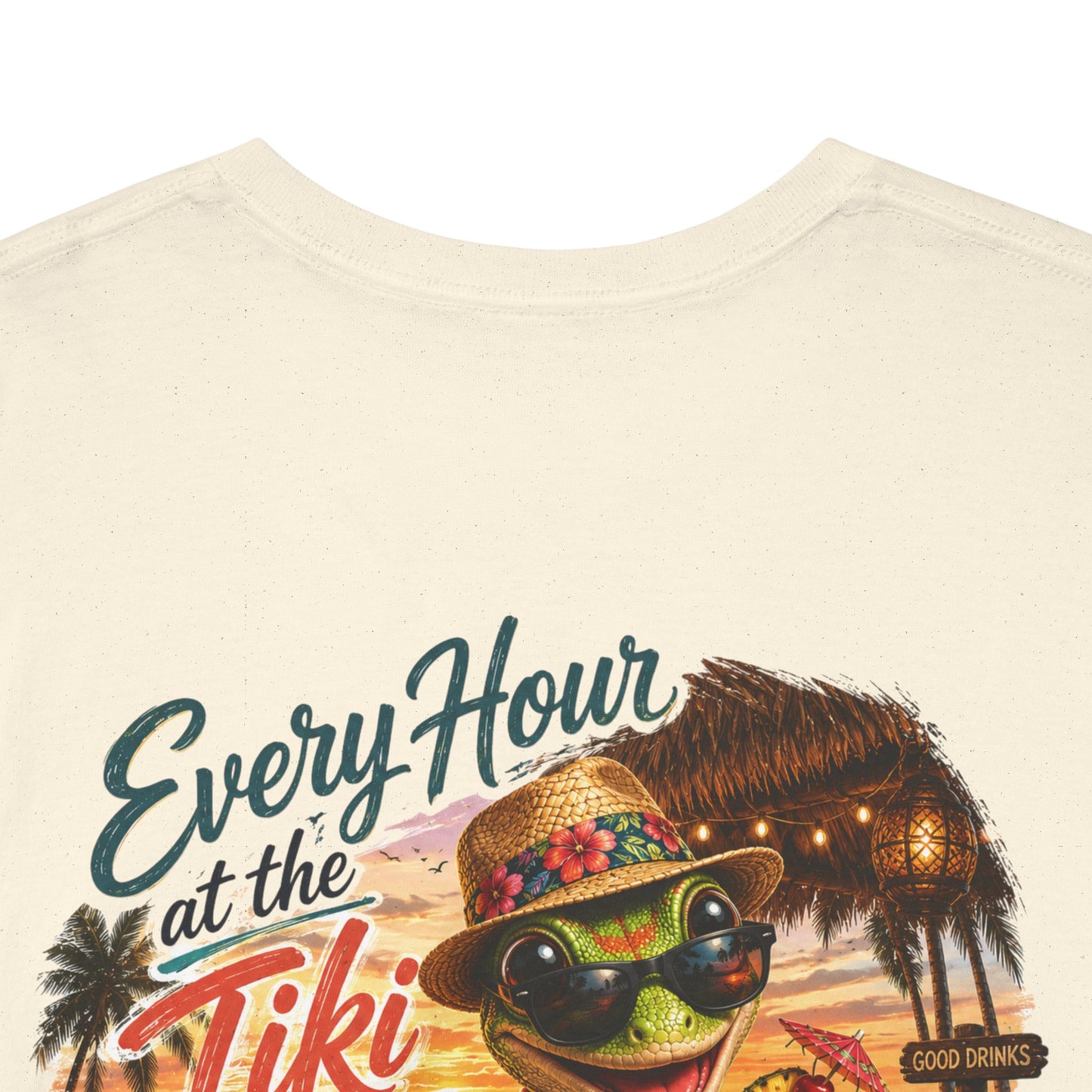 T-Shirt - "Every Hour at the Tiki Bar is Happy Hour" Vintage Tropical Tee