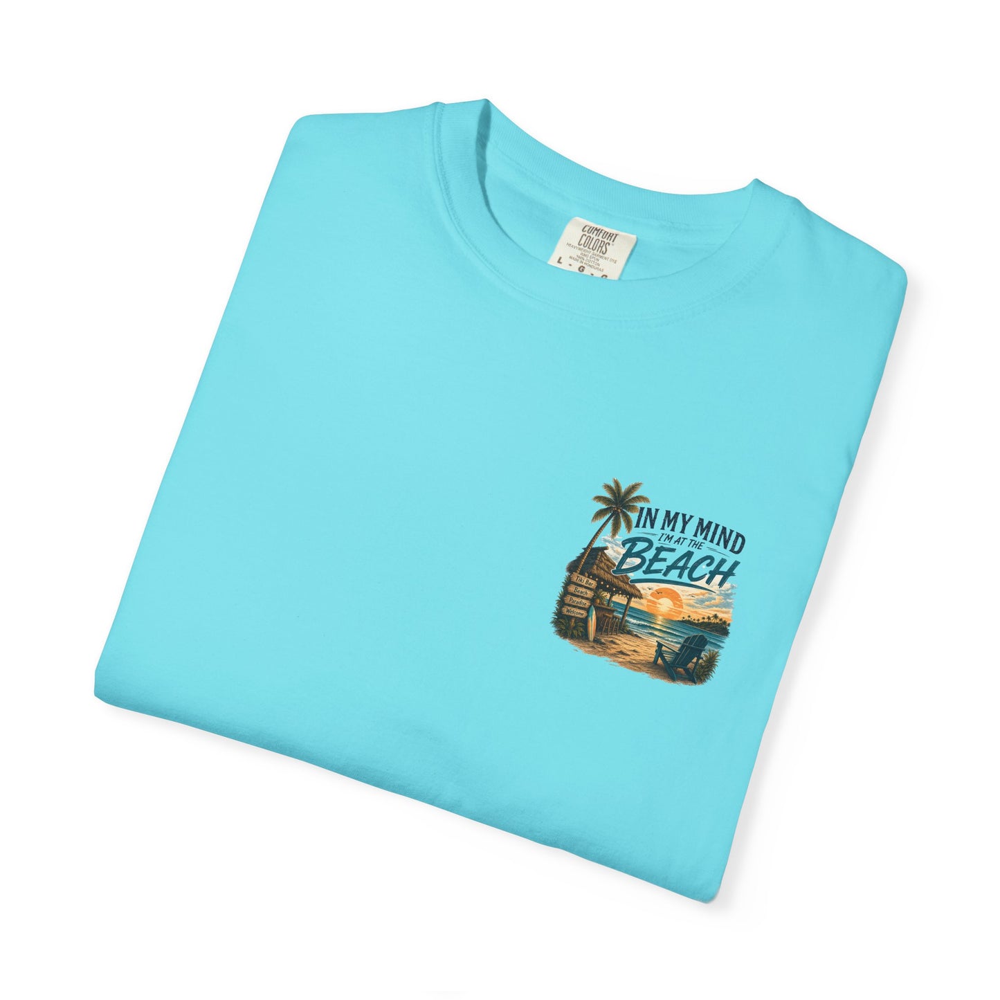 Beach Sunset T-Shirt — "In My Mind I'm at the Beach" Vintage Coastal Tee