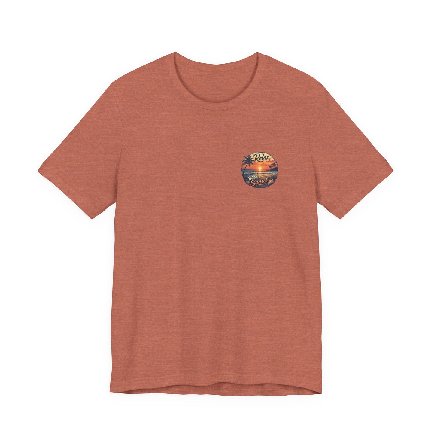 Sunset Beach Tee — "Relax Watch a Sunset" Graphic T-Shirt