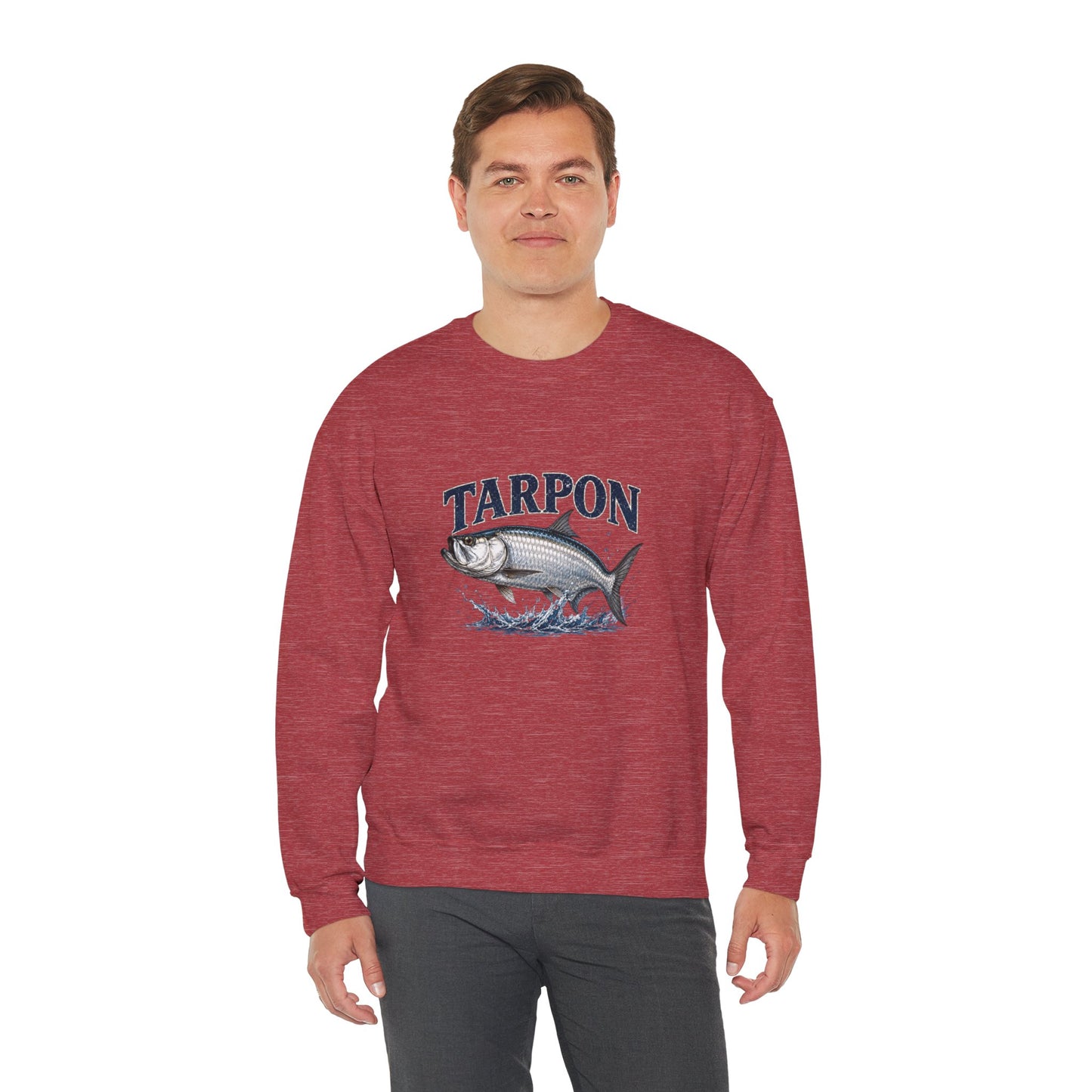 Tarpon Fishing Crewneck Sweatshirt — Vintage Tarpon Graphic Pullover