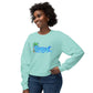 Beach Graphic Crewneck Sweatshirt — Palm Tree Retro Surf Vibe