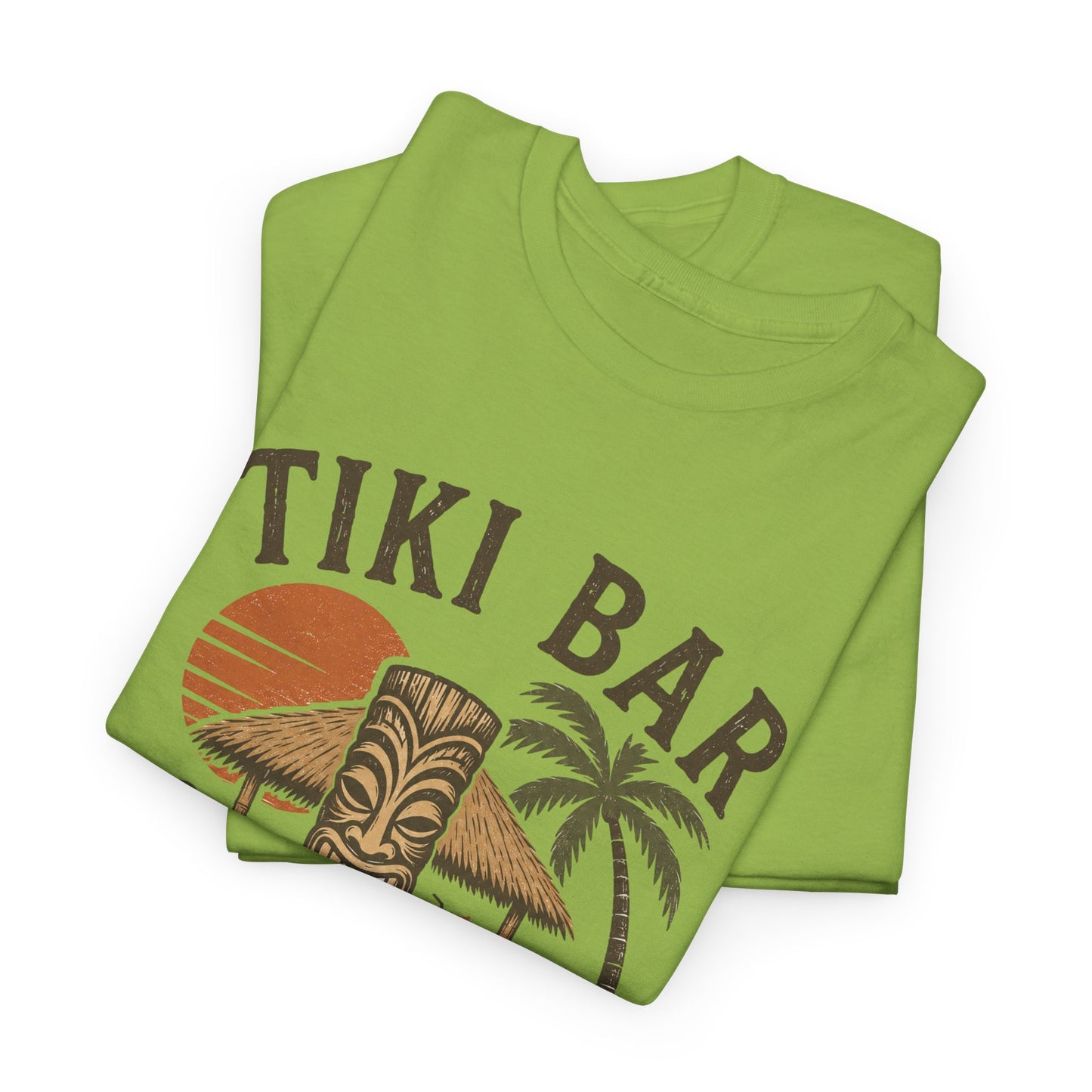 Tiki Bar Vintage Sunset Tee — Tropical Luau Beach Shirt