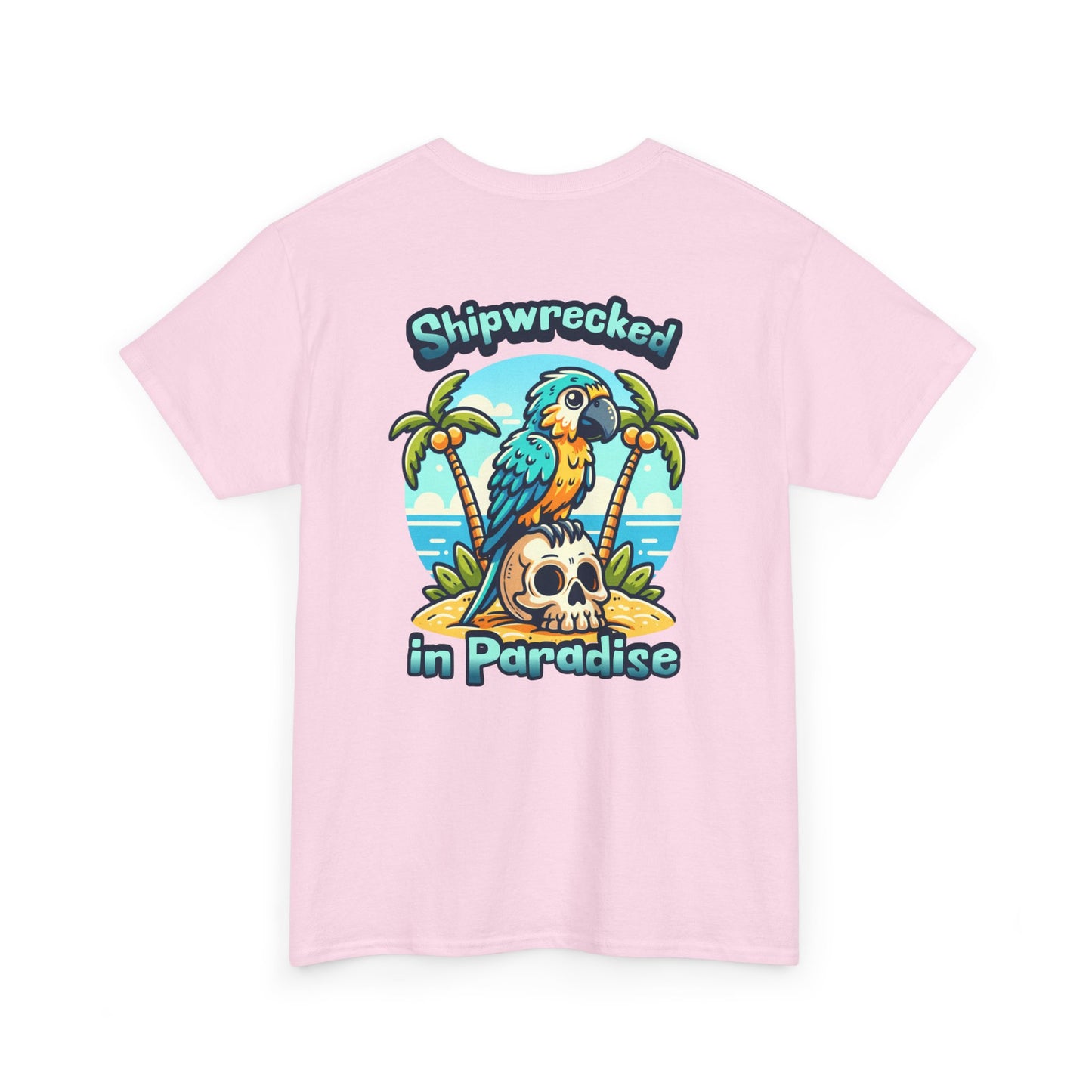 Shipwrecked in Paradise Tropical Unisex Heavy Cotton T-Shirt
