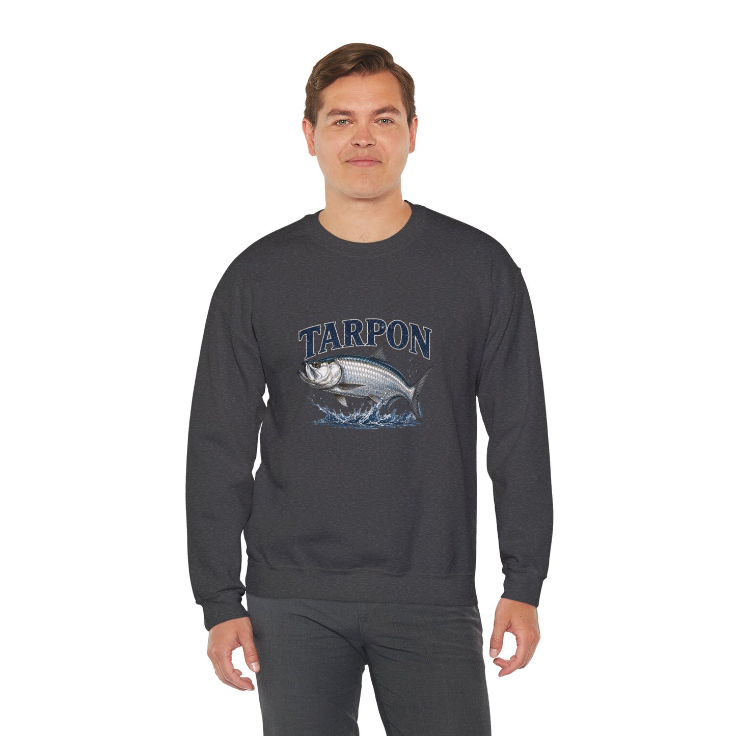 Tarpon Fishing Crewneck Sweatshirt — Vintage Tarpon Graphic Pullover