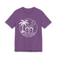 Beach Flip Flop Palm Circle Graphic Tee