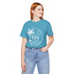 Beach Flip Flop Palm Circle Graphic Tee