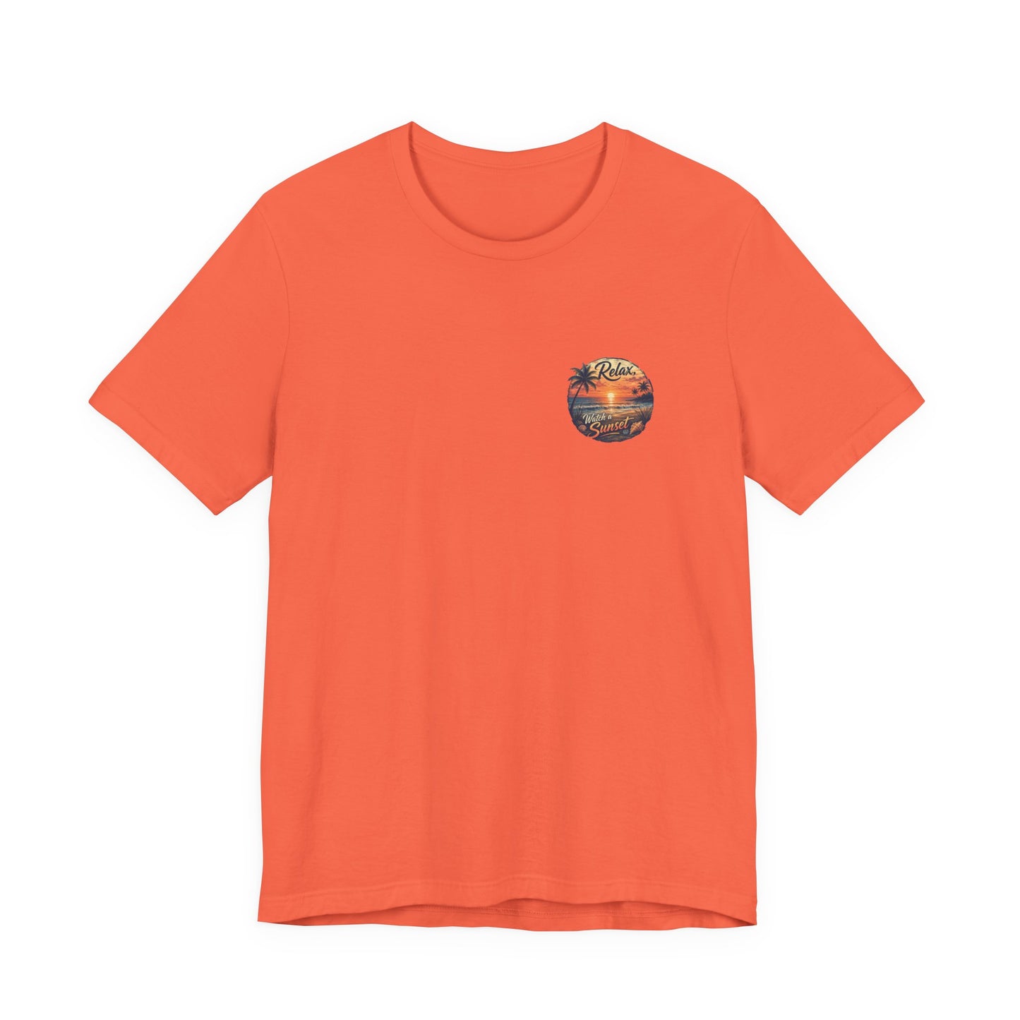 Sunset Beach Tee — "Relax Watch a Sunset" Graphic T-Shirt