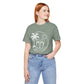 Beach Flip Flop Palm Circle Graphic Tee