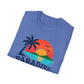 Paradise Found T‑Shirt — Retro Sunset Palm Beach Tee