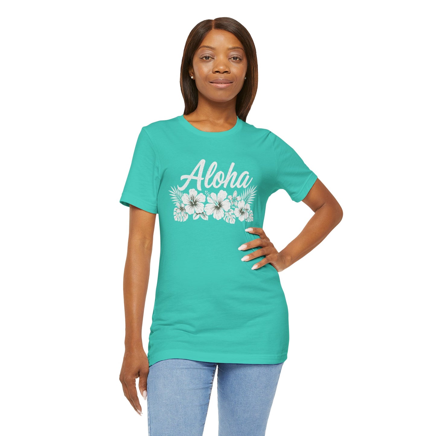 Aloha Floral T-Shirt — Hawaiian Hibiscus Vacation Tee