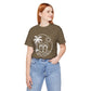 Beach Flip Flop Palm Circle Graphic Tee