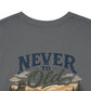 T-Shirt — "Never Too Old to Fish" Fishing Tee (Sunset Lake Design)