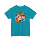 Blue t-shirt with 'Fishing is Life' graphic on a white background