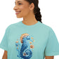 Seahorse Watercolor Women's Boxy Tee