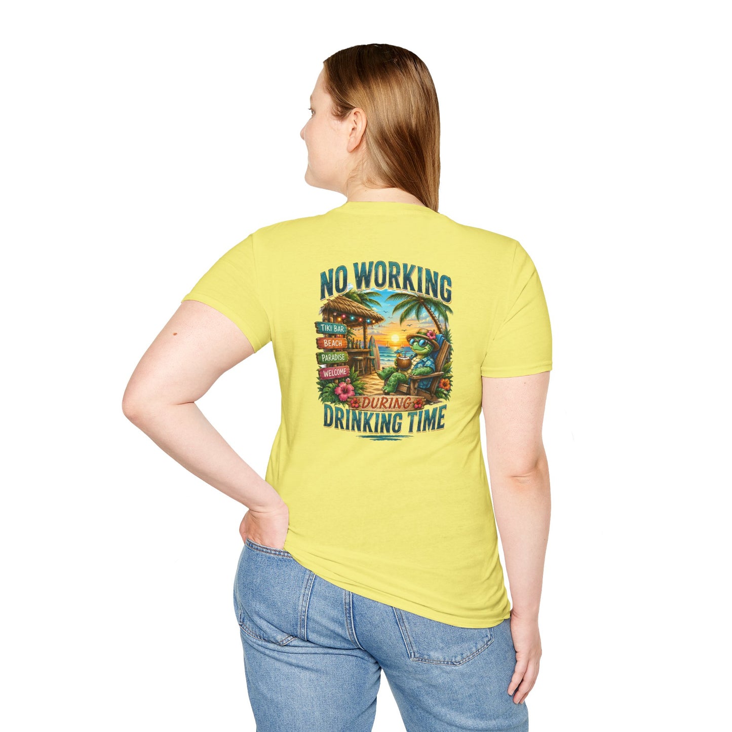No Working During Drinking Time Unisex Softstyle T-Shirt