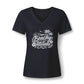 Beachy Attitude V-Neck Tee — Women's Relaxed Heather Graphic T-Shirt