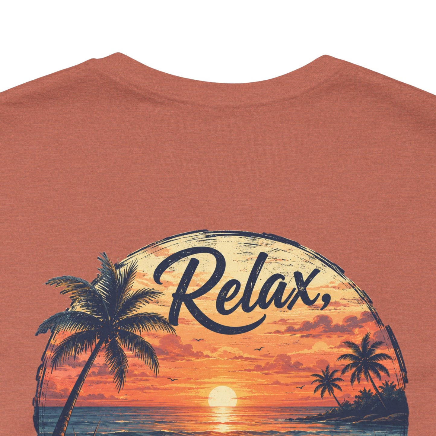 Sunset Beach Tee — "Relax Watch a Sunset" Graphic T-Shirt