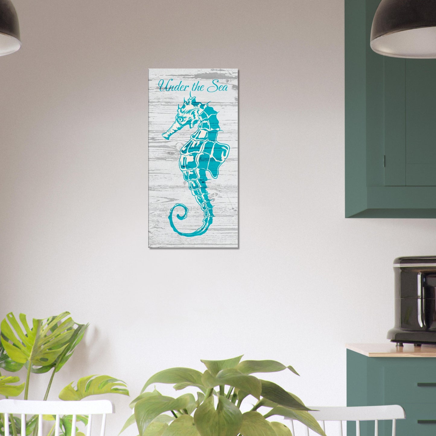  Under The Sea Seahorse Canvas Wall Print Caribbean Rays