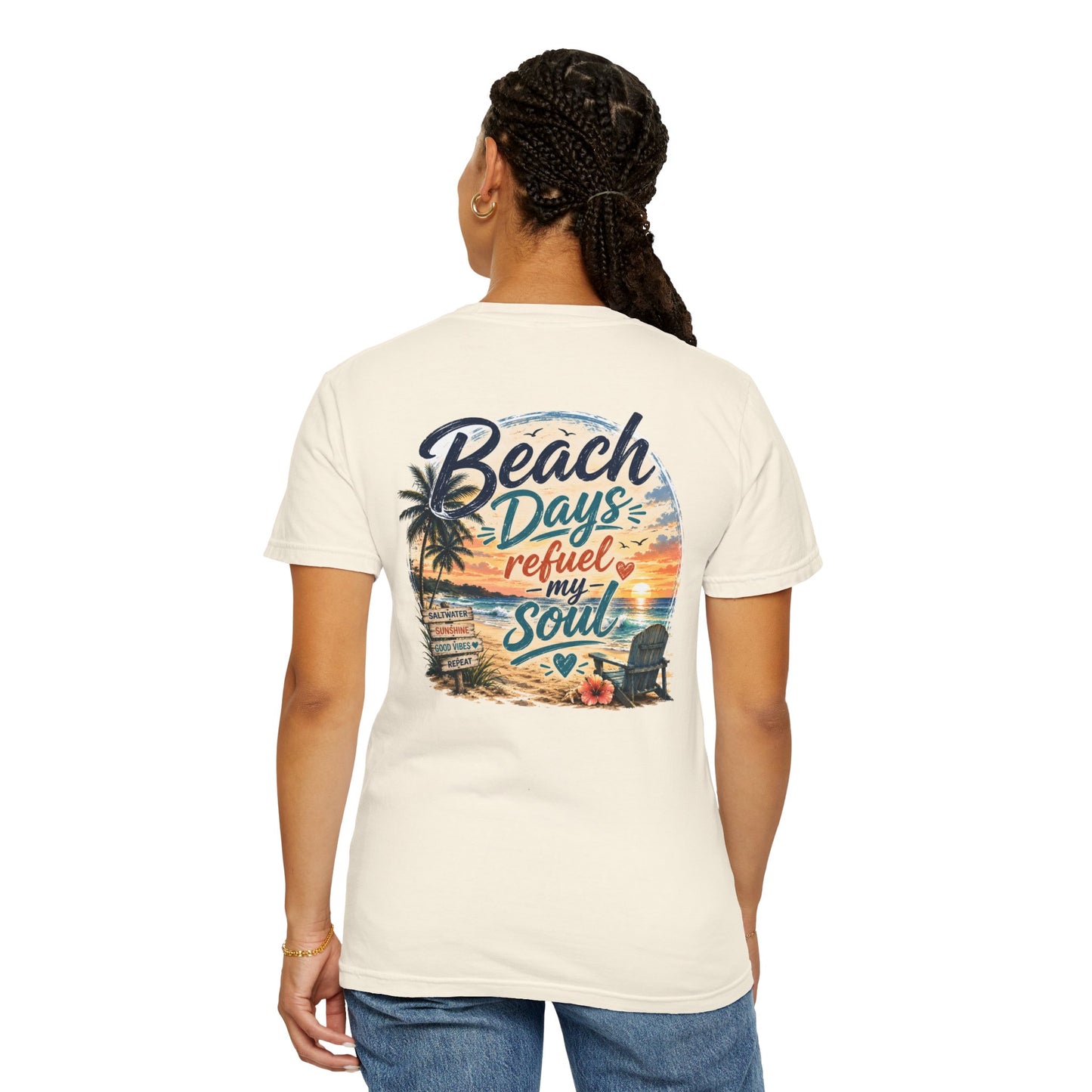 Beach Days T-Shirt — "Beach Days Refuel My Soul" Graphic Tee