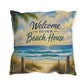 Welcome to Our Beach House Outdoor Pillow — Coastal Decorative Accent for Patio, Porch & Beach Home