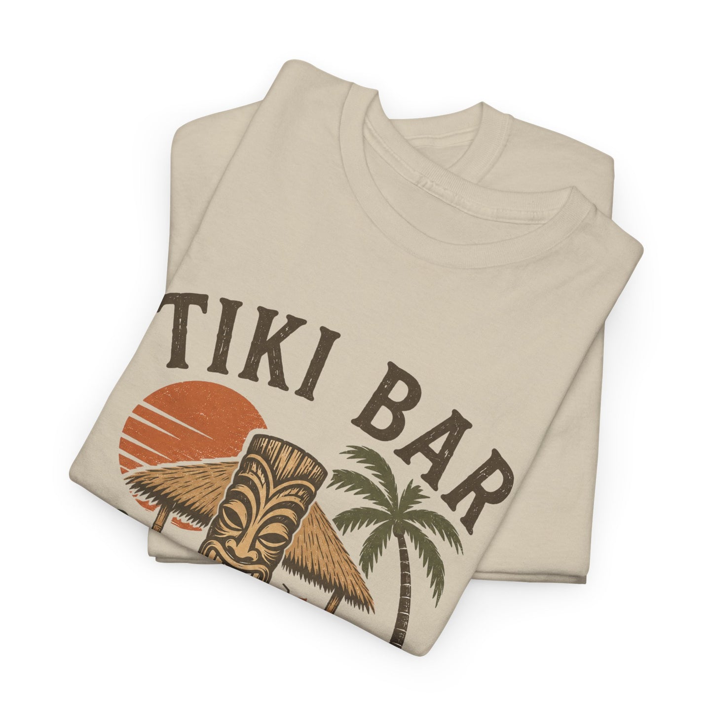 Tiki Bar Vintage Sunset Tee — Tropical Luau Beach Shirt