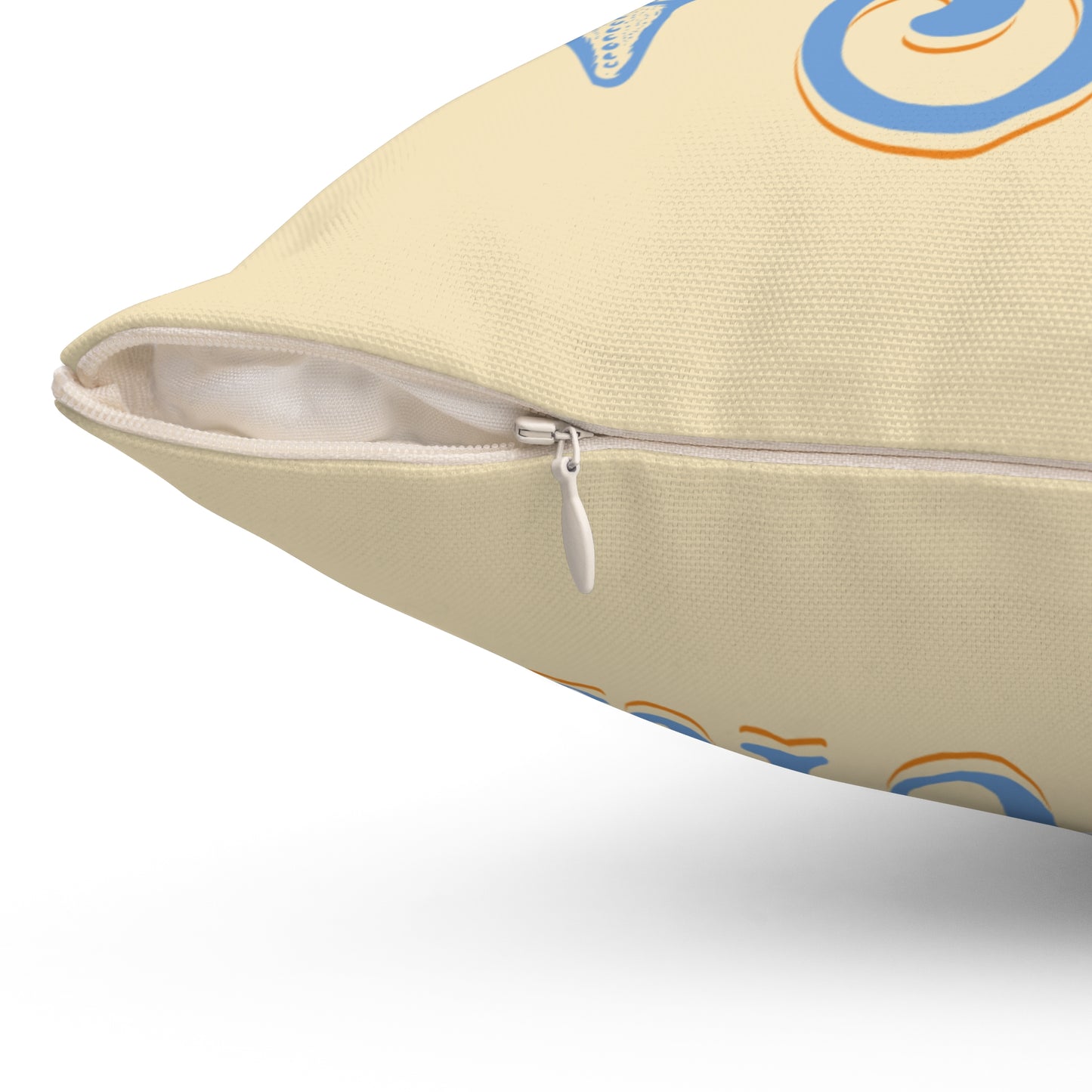 Blue Sand and Surf Spun Polyester Square Pillow - Caribbean Rays