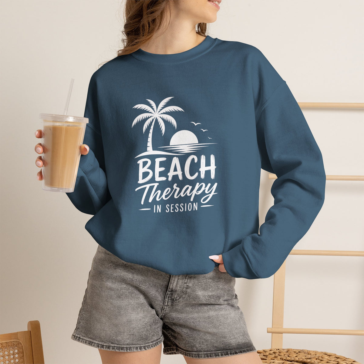 Beach Therapy Sweatshirt — 'Beach Therapy In Session' Crewneck