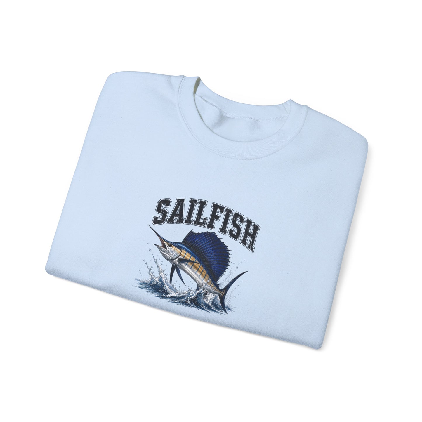 Sailfish Graphic Sweatshirt – Vintage Marlin Fishing Crewneck