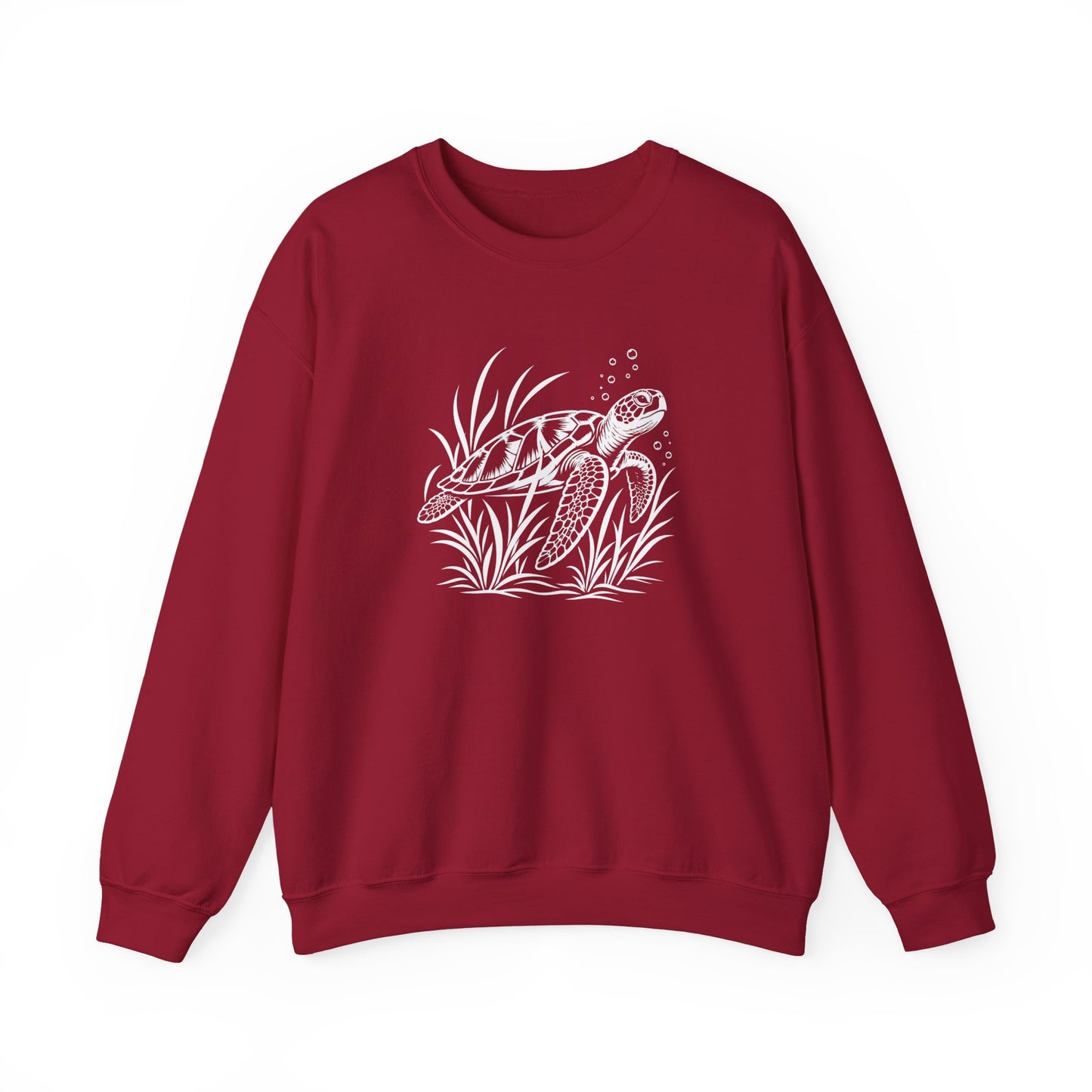 Sea Turtle Crewneck Sweatshirt — Hand-Drawn Marine Life Graphic