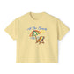 All The Beach Women's Boxy Tee – Beach Umbrella & Chair Summer Shirt by Caribbean Rays