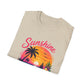 Sunshine and Sea T-Shirt — Tropical Palm Beach Sunset Tee