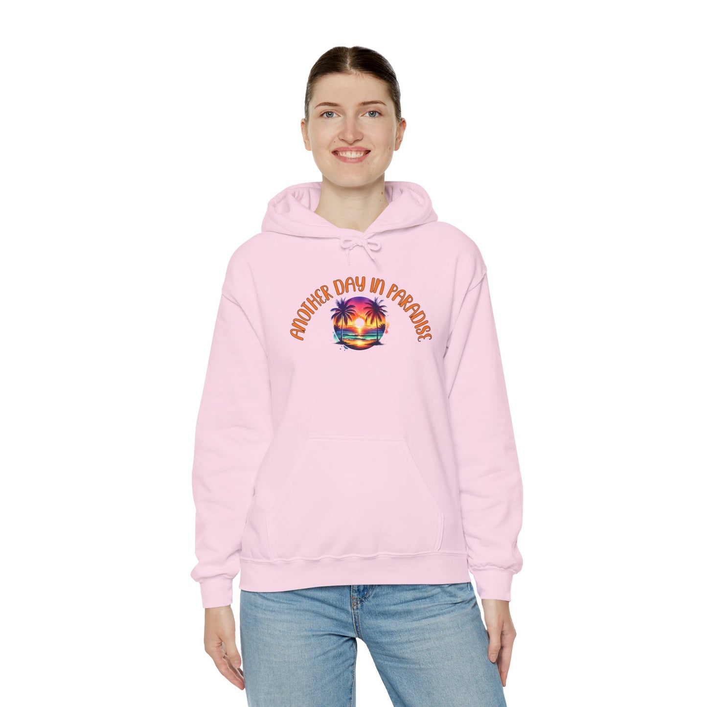 'Another Day in Paradise' Unisex Hoodie - Relaxed Tropical Vibe Sweatshirt