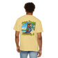 T-Shirt — "Living in Paradise and Loving It" Tropical Parrot Beach Tee